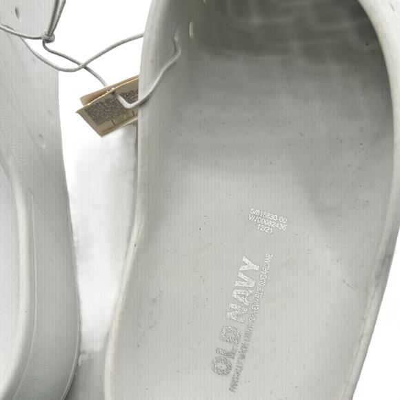 Old Navy Women's White Perforated‎ Clog Shoes Size 10 - Picture 3 of 3